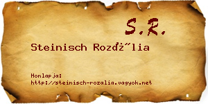 Steinisch Rozália névjegykártya