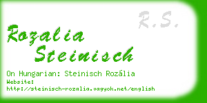 rozalia steinisch business card